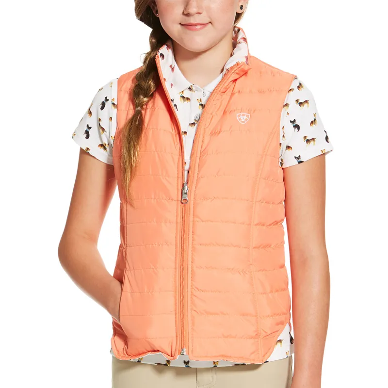 Ariat Emma Reversible Girls Gilet Peach