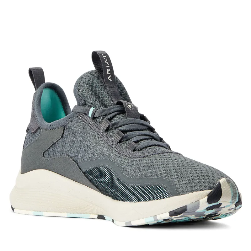 Ariat Ignite Laced Ladies Waterproof Trainers - Steel Blue-1