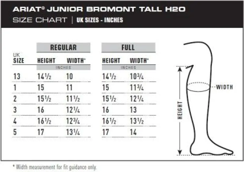 Ariat Bromont Junior Tall H20 Non-Insulated - Black - Redpost Equestrian