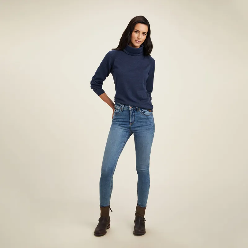 Ariat Country Lexi Ladies Sweater - Heather Navy-2