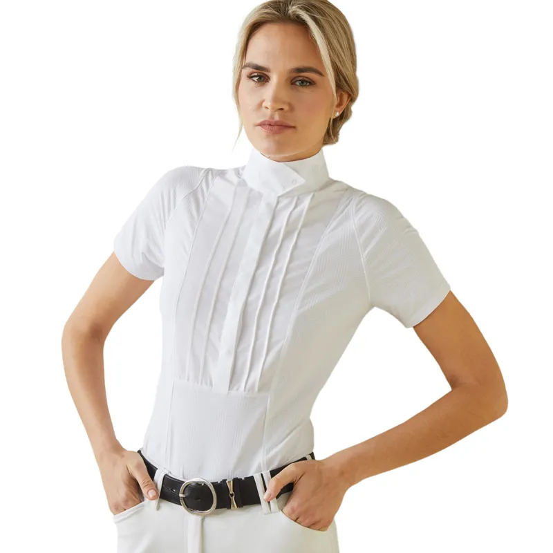 Ariat Luxe Short Sleeve Ladies Competition Shirt - White