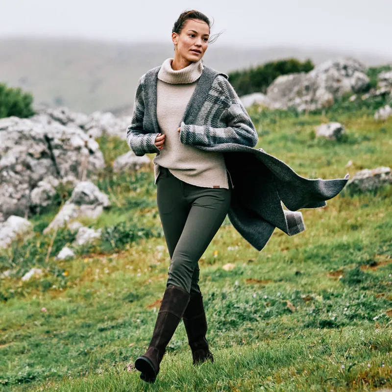 Ariat Country Saratoga Ladies Cardigan - Grey Plaid-8