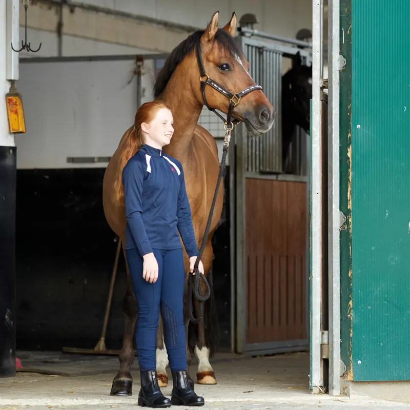 Ariat Prelude Knee Grip Youth Breeches - Navy-5