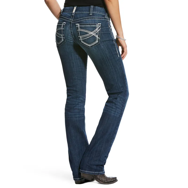 Ariat R.E.A.L. Mid Rise Ivy Womens Straight Leg Jeans - Dresden-1