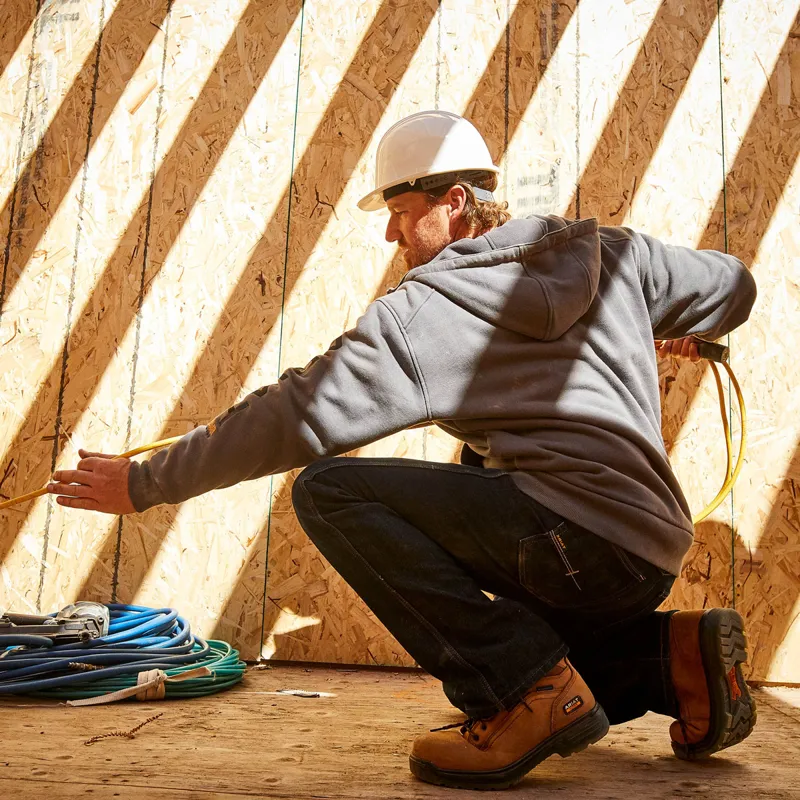 Ariat Rebar All-Weather Full Zip Mens Hoodie - Rebar Grey/Black-2