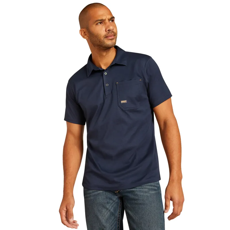 Ariat Rebar Foreman Mens Polo Shirt - Navy
