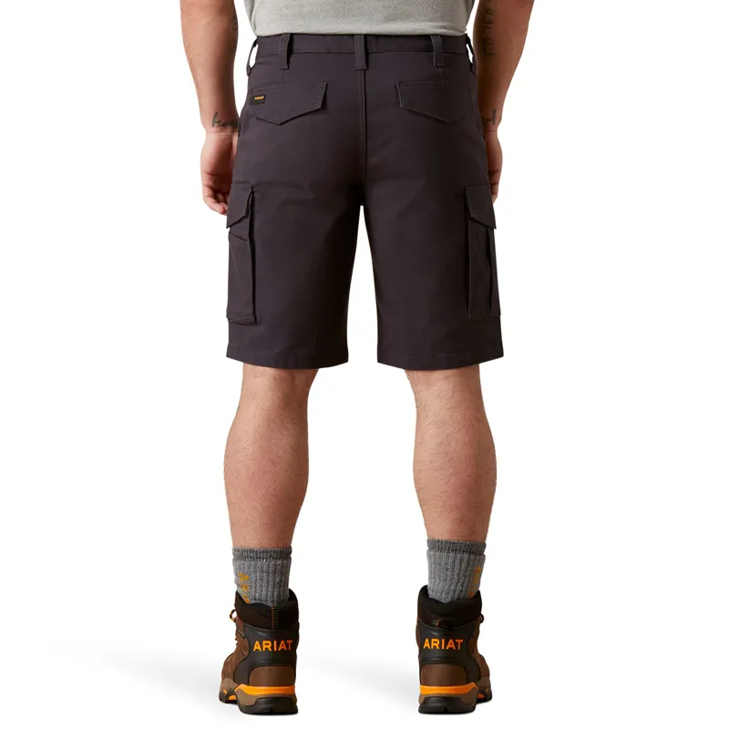 Ariat Rebar Made Tough Mens Cargo Shorts - Charcoal-1