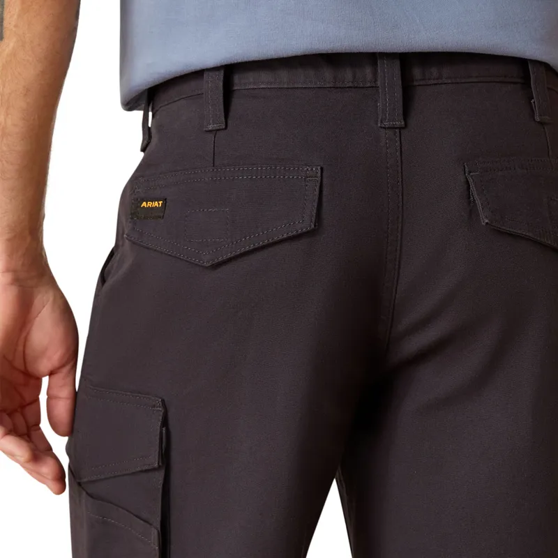 Ariat Rebar Made Tough Mens Cargo Shorts - Charcoal-3