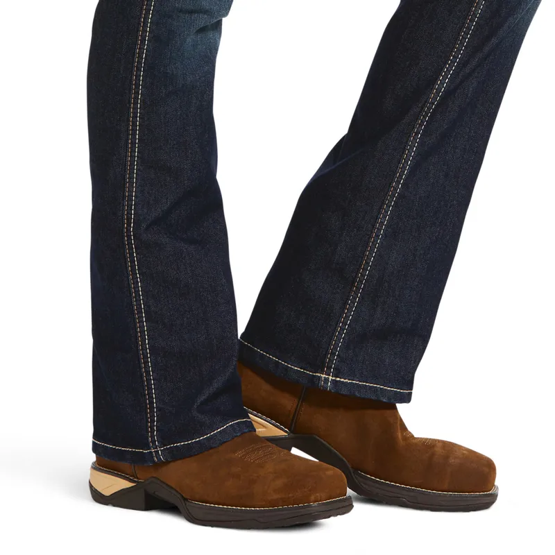 Ariat Rebar Riveter Mid Rise Womens Boot Cut Jeans - Hallow-4