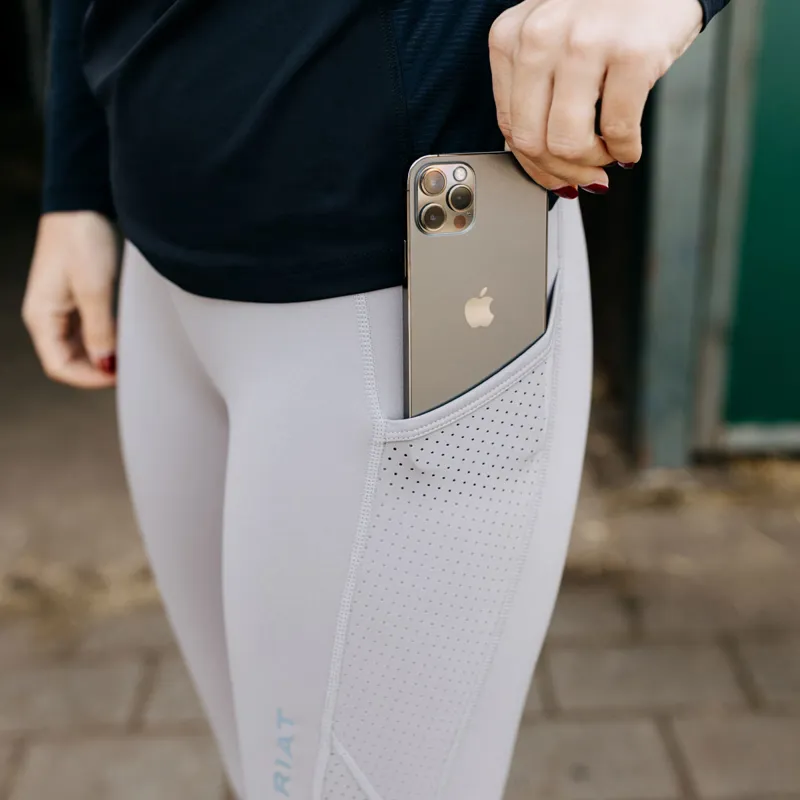 Ariat EOS Breathe Half Grip Ladies Riding Tights - Zinc Grey-2