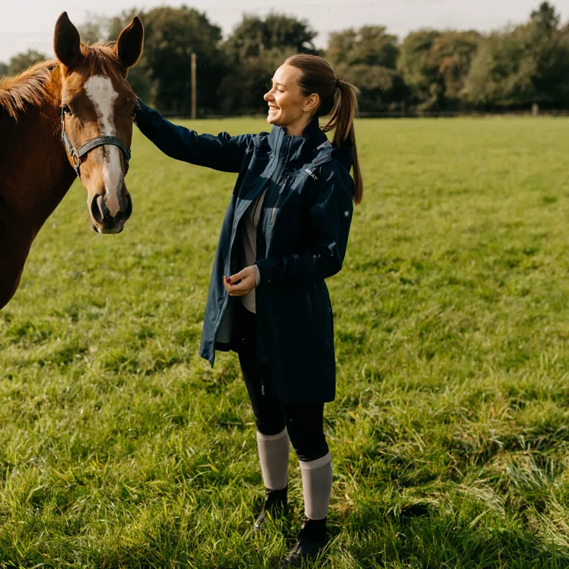 Ariat Coastal Ladies Long Waterproof Jacket - Navy Eclipse-7