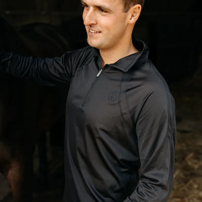 Ariat Sunstopper 3.0 Mens Base Layer Top - Black-5