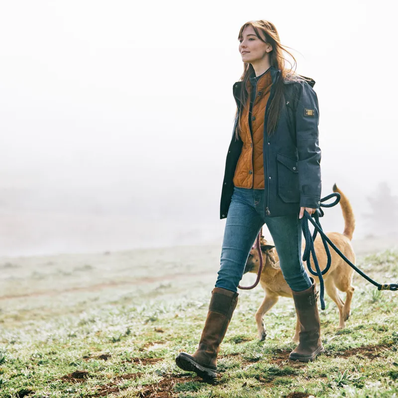 Ariat Sterling Waterproof Insulated Ladies Parka Jacket - Navy Heather-4