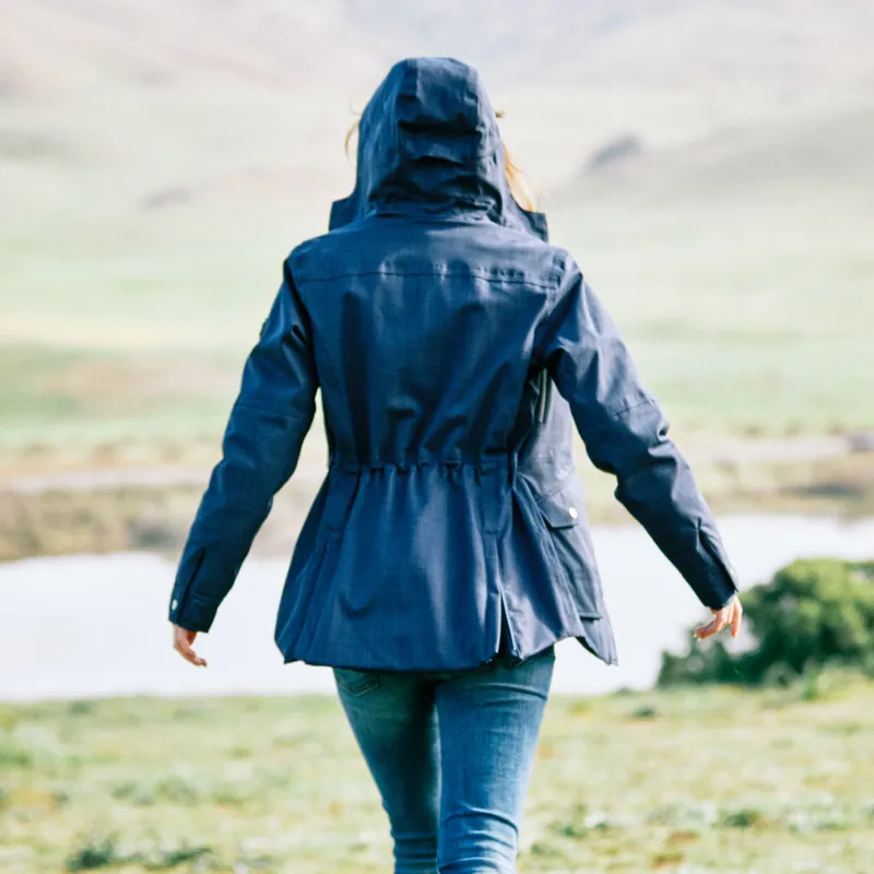 Ariat Sterling Waterproof Insulated Ladies Parka Jacket - Navy Heather-5