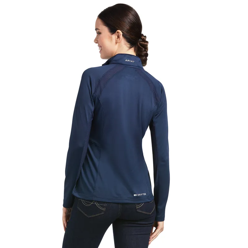 Ariat Sunstopper 2.0 Ladies Baselayer Top - Navy-1