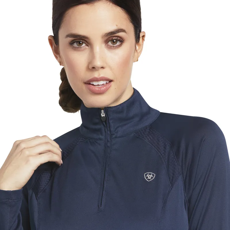 Ariat Sunstopper 2.0 Ladies Baselayer Top - Navy-3