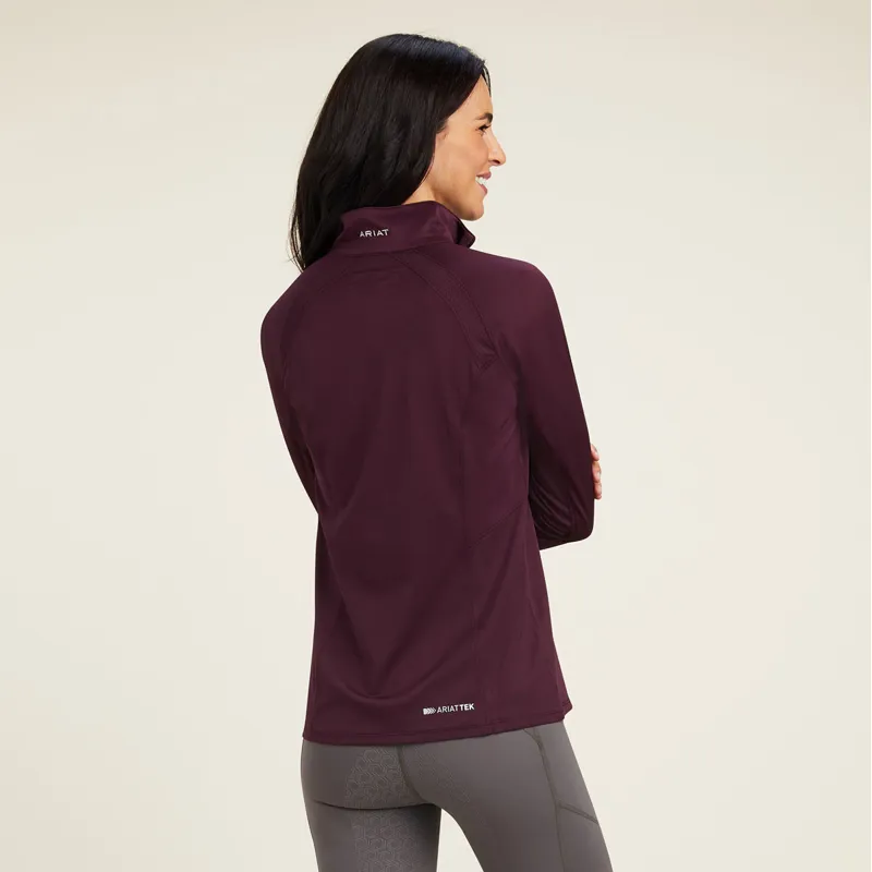 Ariat Sunstopper 2.0 Ladies Base Layer Top - Mulberry-1
