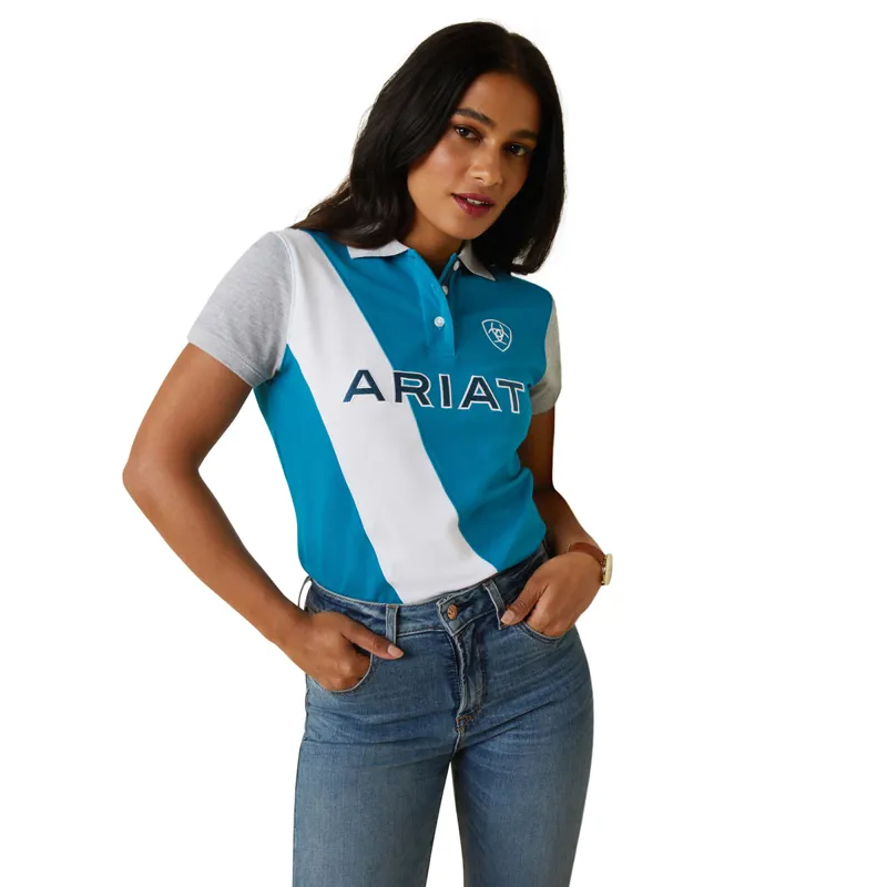 Ariat Taryn Ladies Polo Shirt - Mosaic Blue
