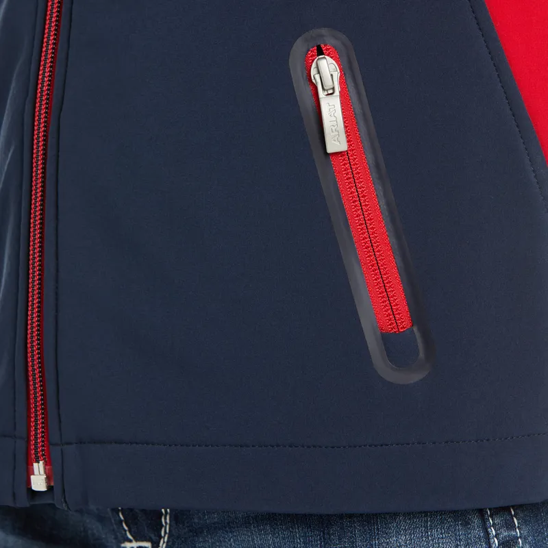 Ariat Youth Team Softshell Jacket - Navy-2