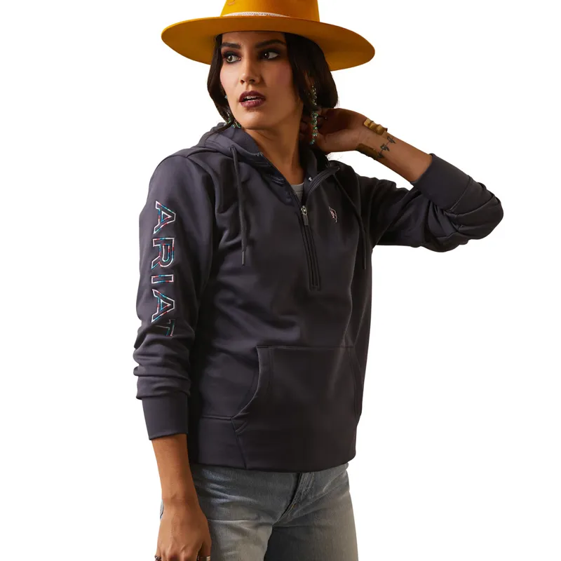 Ariat Tek 1/2 Zip Ladies Fleece Hoodie - Periscope