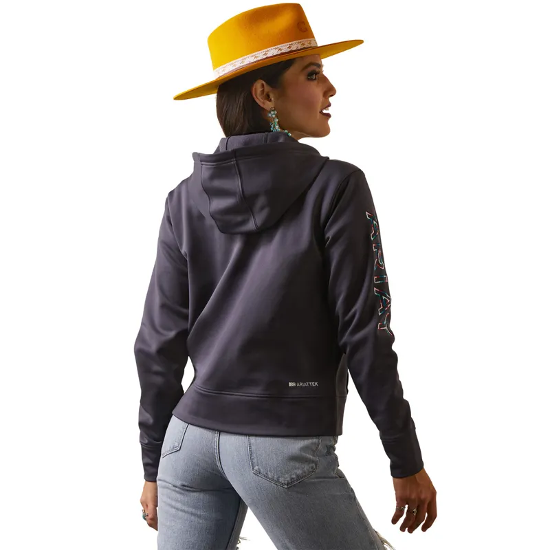 Ariat Tek 1/2 Zip Ladies Fleece Hoodie - Periscope-1