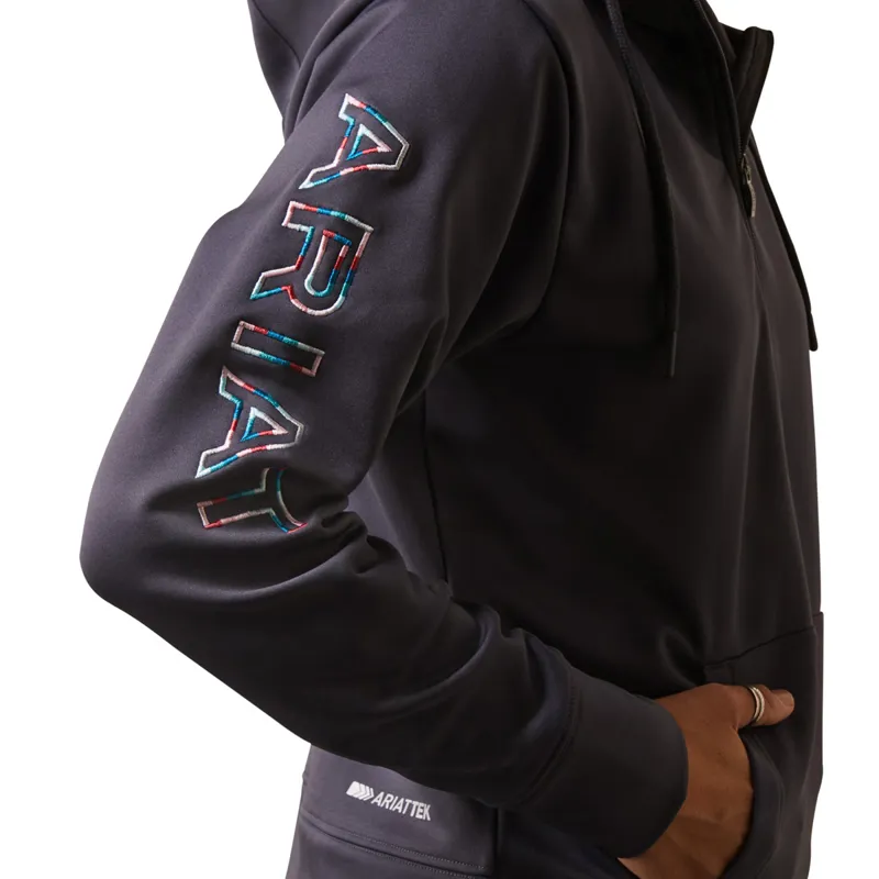 Ariat Tek 1/2 Zip Ladies Fleece Hoodie - Periscope-2