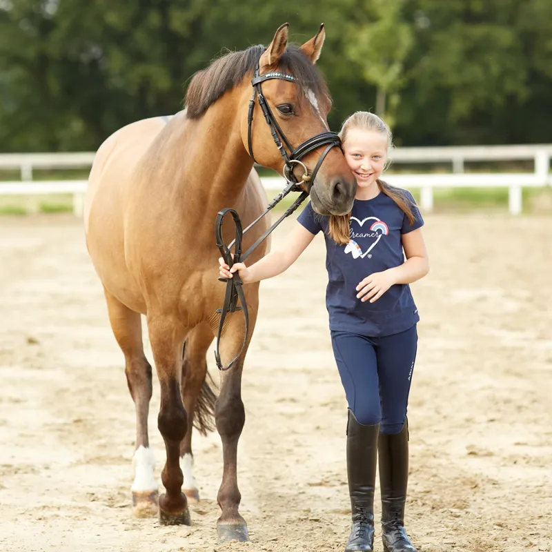 Ariat Tri Factor Grip Full Seat Youth Breeches - Navy-4