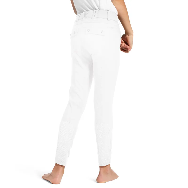 Ariat Tri Factor Grip Full Seat Youth Competition Breeches - White-1