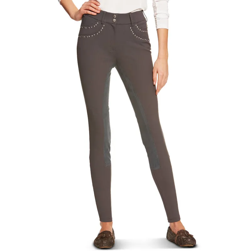 Ariat Olympia Tribute Ladies Full Seat Breeches - Charcoal-2
