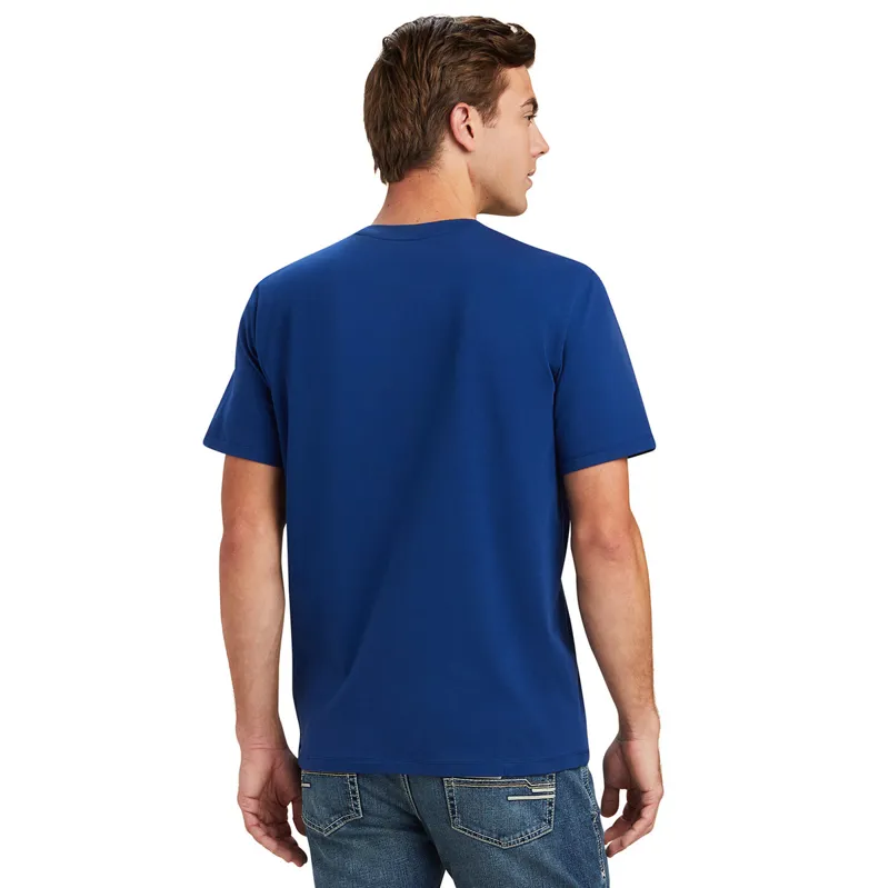 Ariat Varsity Short Sleeve Mens Tee - Estate Blue-1