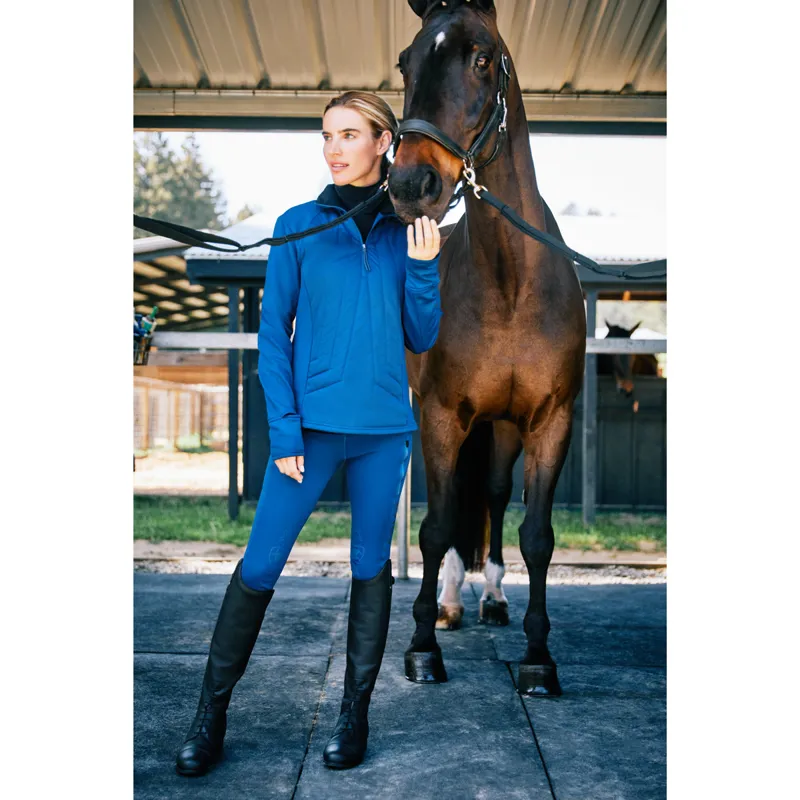 Ariat Venture Thermal Half Grip Ladies Riding Tights - Estate Blue-6