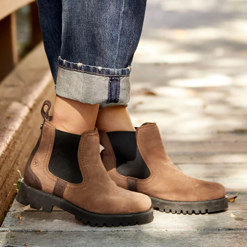 Ariat Wexford Lug H2O Ladies Short Country Boots - Dark Earth-5