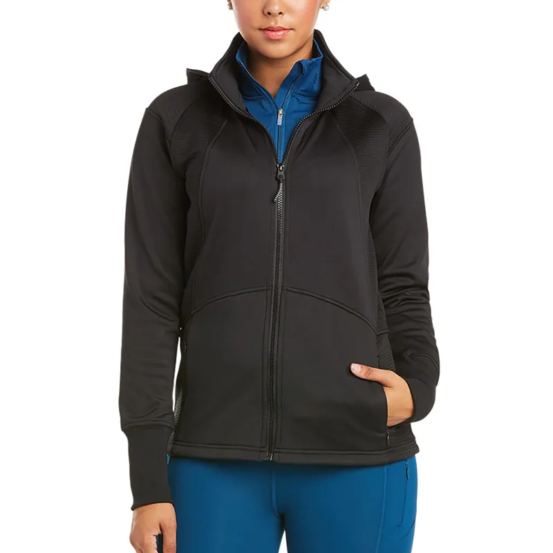 Ariat Wilde Ladies Full Zip Sweatshirt - Black