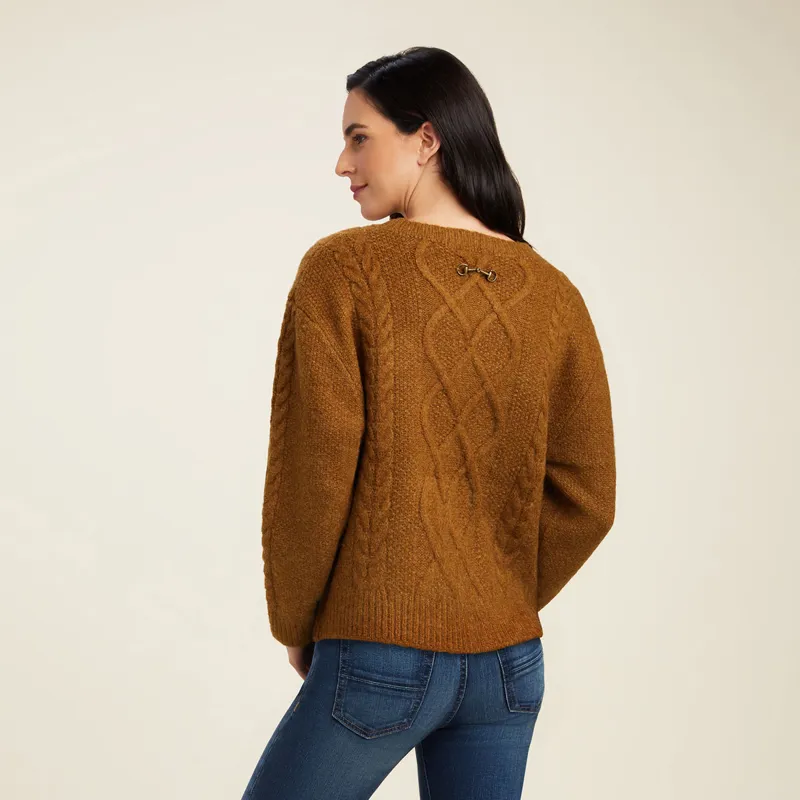 Ariat Country Winter Quarter Ladies Sweater - Chestnut-1