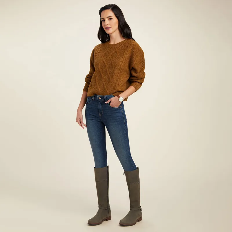 Ariat Country Winter Quarter Ladies Sweater - Chestnut-2