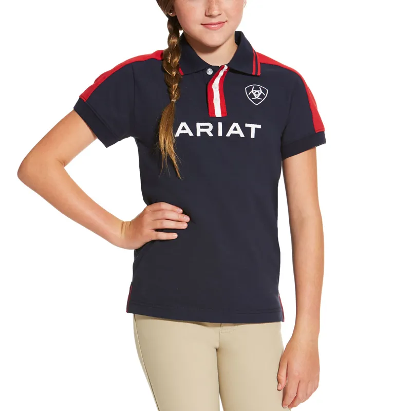 Ariat Youth New Team Polo Shirt - Navy
