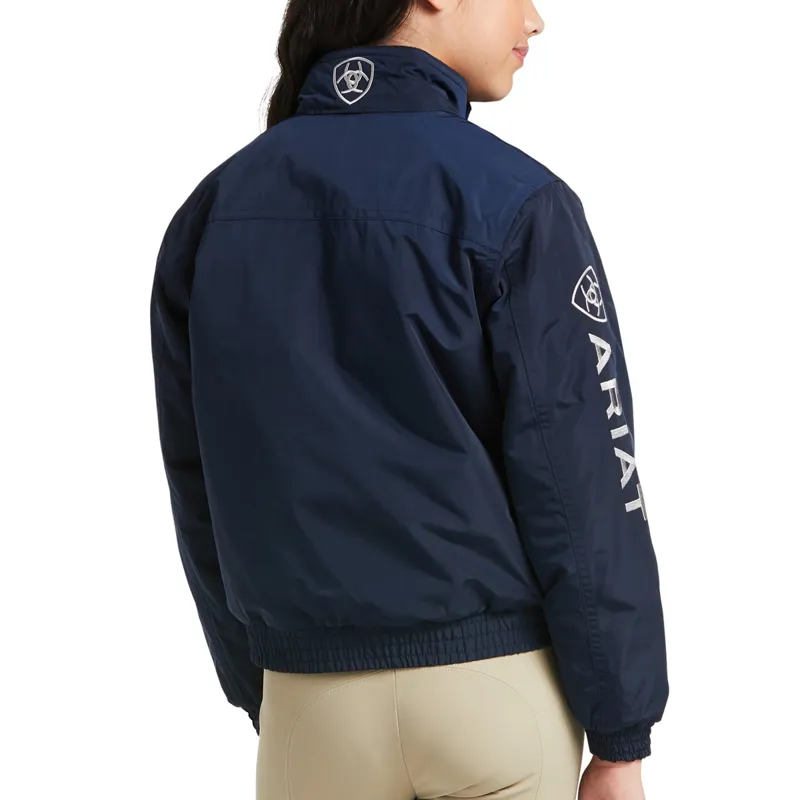 Ariat Youth Waterproof Stable Team Blouson Jacket - Navy-3