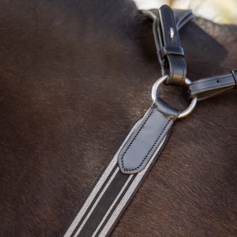 LeMieux Arika Elasticated Breastplate - Black/Silver-2