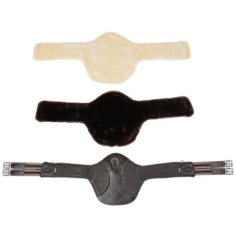 LeMieux Arika Simuwool Contoured Long Stud Girth - Brown-6