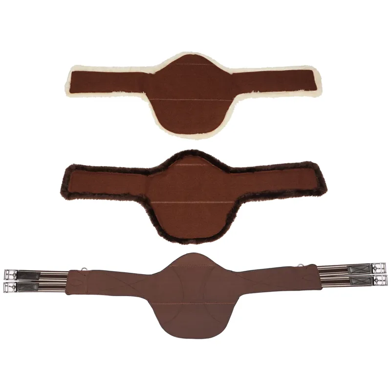 LeMieux Arika Simuwool Contoured Long Stud Girth - Brown-4