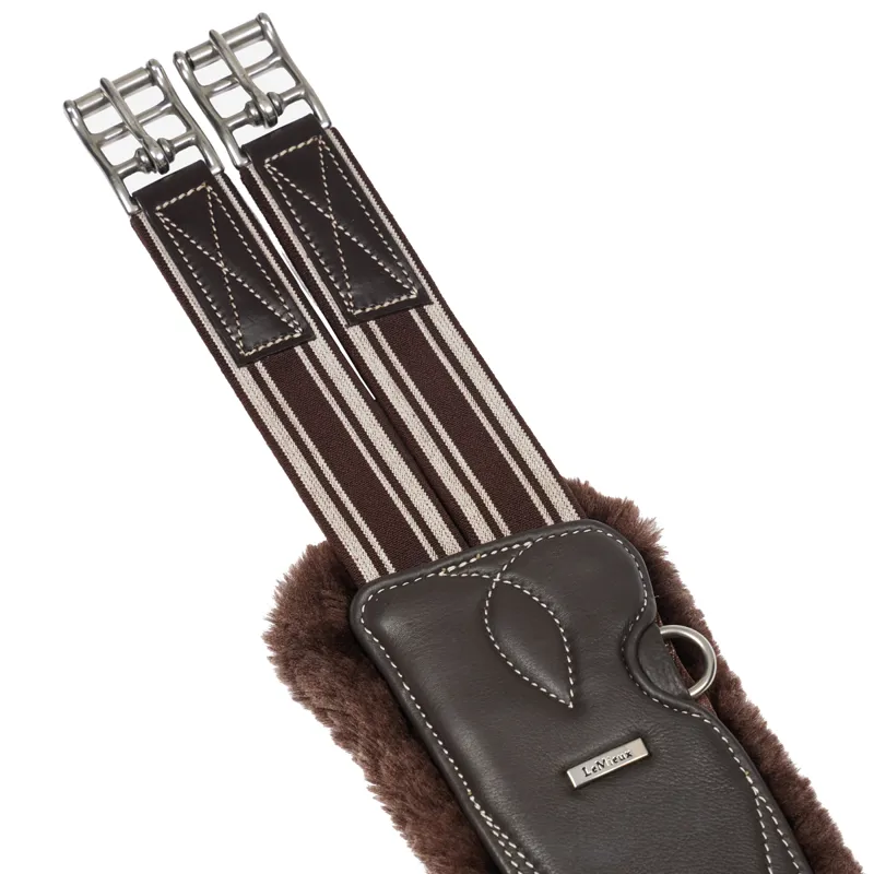 LeMieux Arika Simuwool Contoured Long Stud Girth - Brown-3