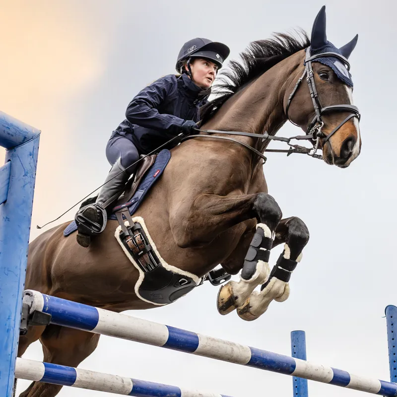 LeMieux Arika Simuwool Contoured Short Stud Girth - Black-2