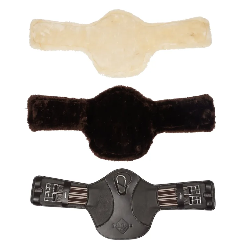 LeMieux Arika Simuwool Contoured Short Stud Girth - Brown-5