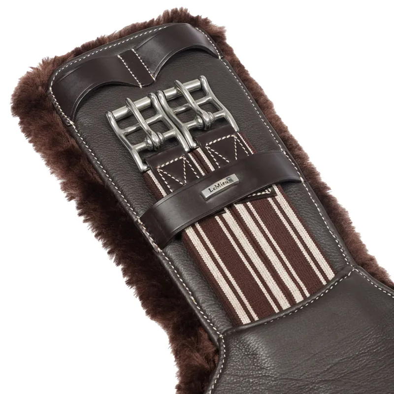 LeMieux Arika Simuwool Contoured Short Stud Girth - Brown-4