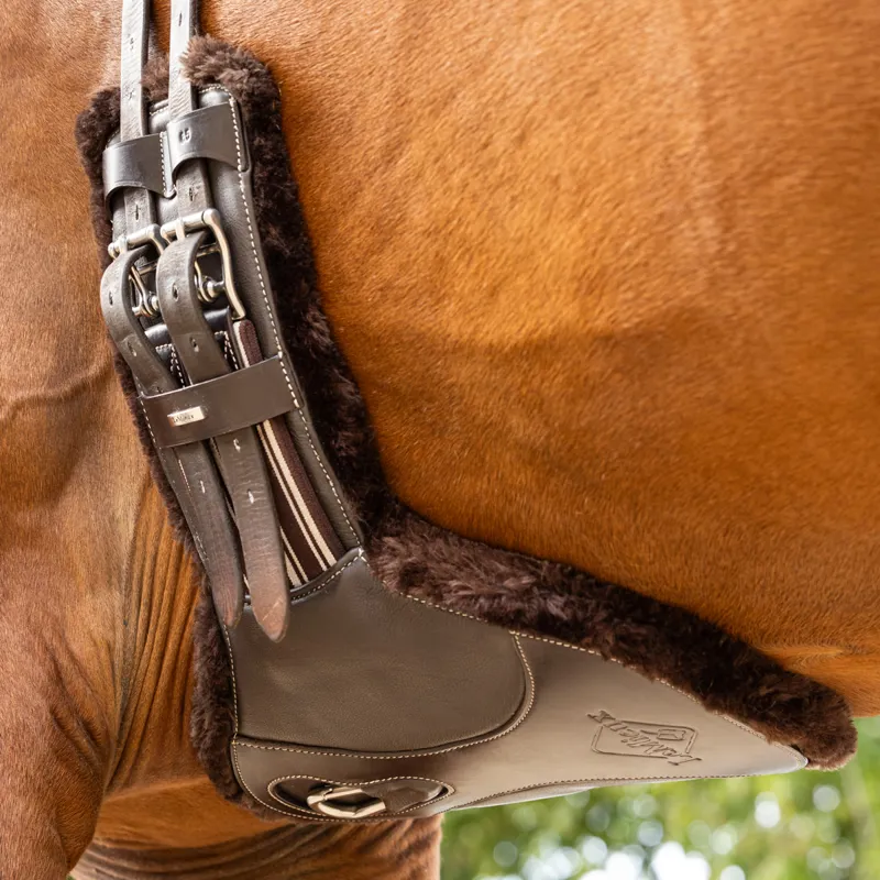 LeMieux Arika Simuwool Contoured Short Stud Girth - Brown-1