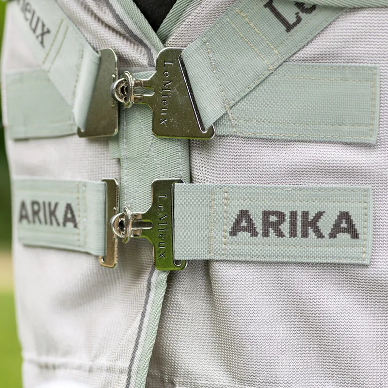 LeMieux Arika Armour-Tek Detachable Neck Fly Rug - Stone-4