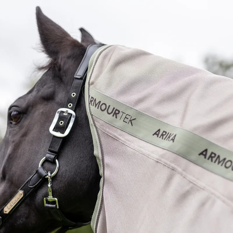LeMieux Arika Armour-Tek Detachable Neck Fly Rug - Stone-6