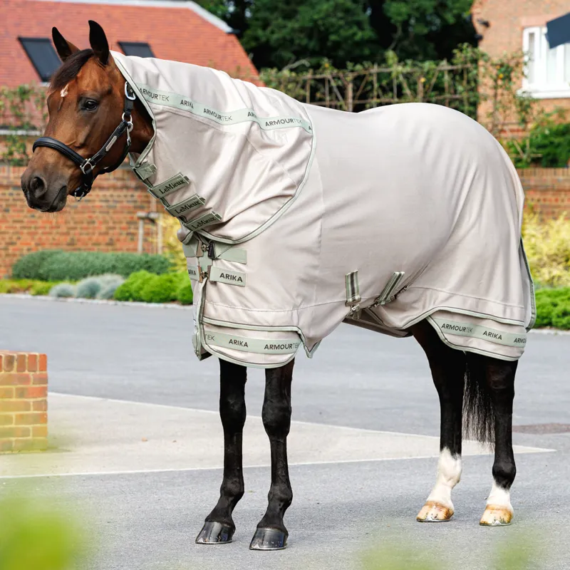 LeMieux Arika Armour-Tek Detachable Neck Fly Rug - Stone