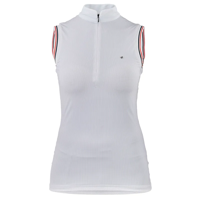 Aubrion Arcaster Sleeveless Ladies Competition Shirt - Pink Pinstripe