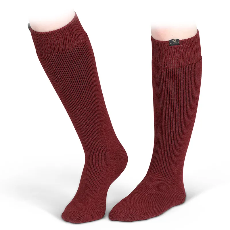 Aubrion Colliers Adults Boot Socks - Wine